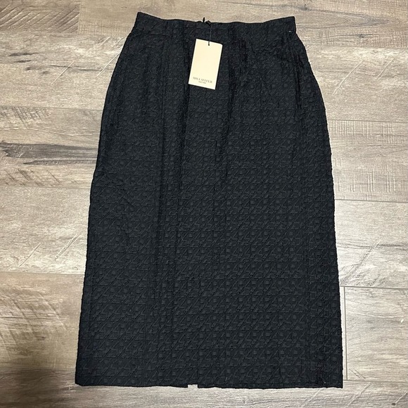 NWT MM Lafluer The Dorchester Skirt Glyph Jacquard Black 4